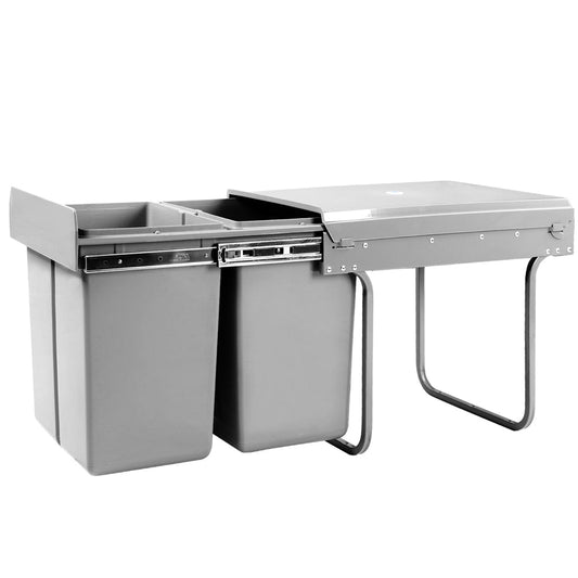 Cefito 2x20L Pull Out Bin - Grey | Auzzi Store