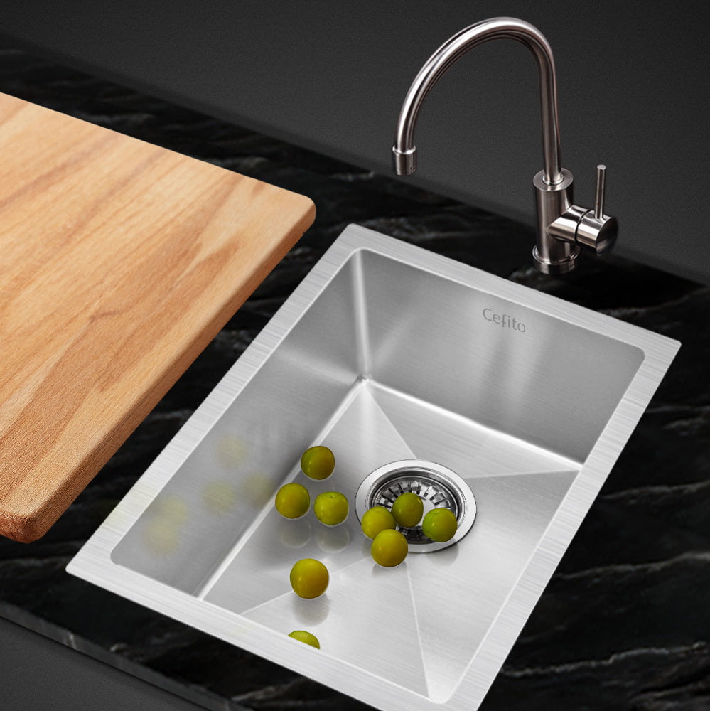 Cefito 34cm x 44cm Stainless Steel Kitchen Sink Under/Top/Flush Mount Silver | Auzzi Store