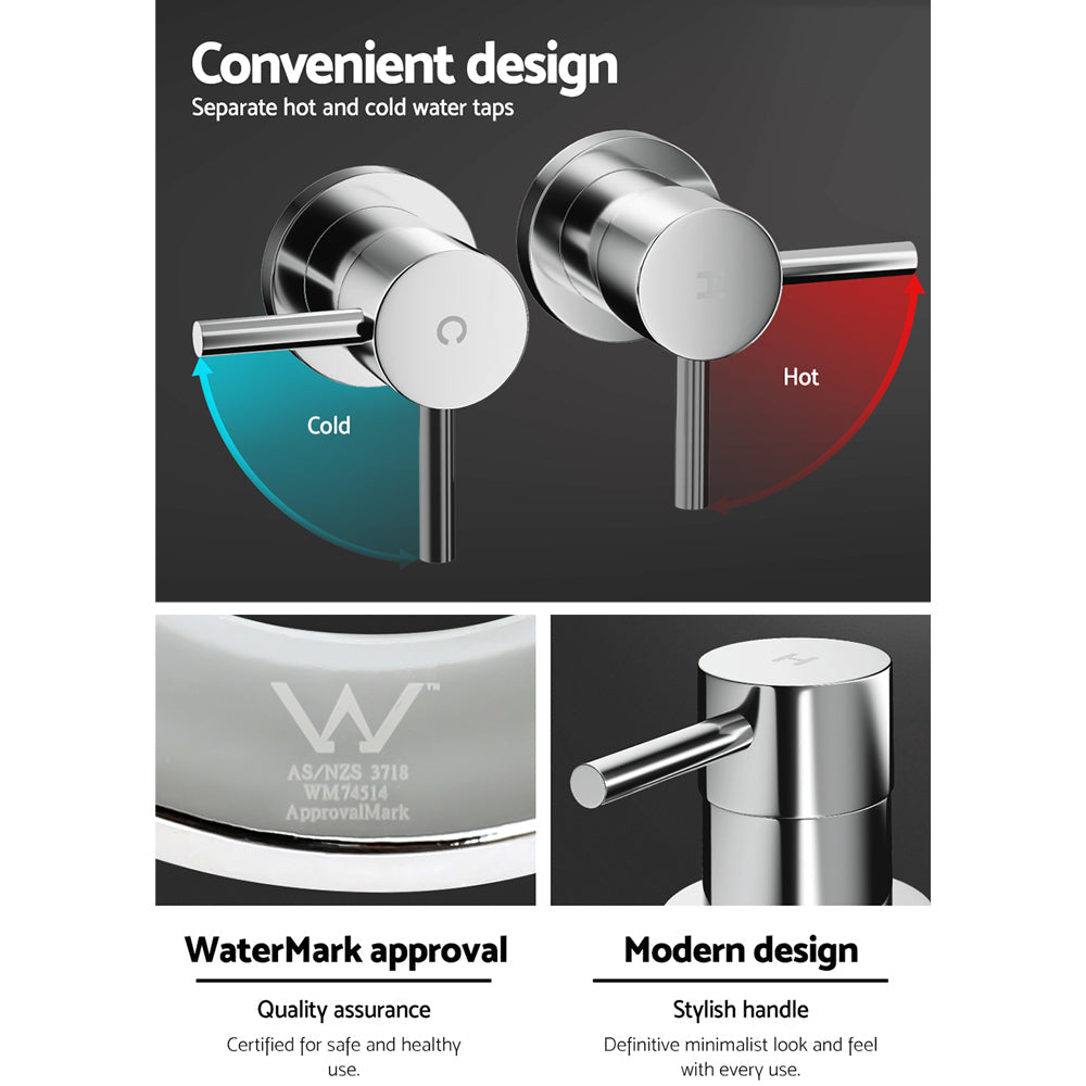 Cefito Bathroom Tap Shower Twin Tap Faucet Basin Sink Bath Swivel Chrome | Auzzi Store