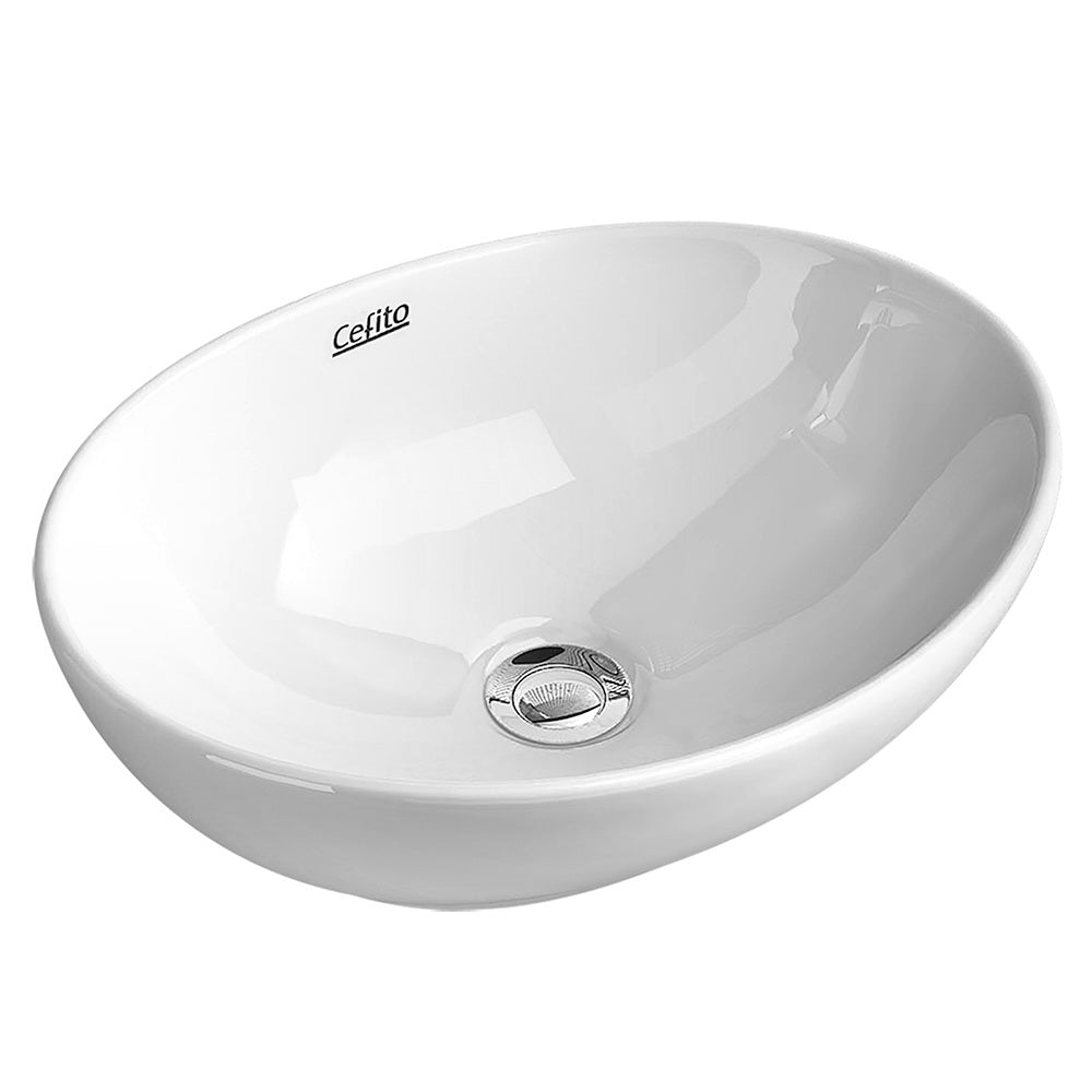 Cefito Ceramic Oval Sink Bowl - White | Auzzi Store