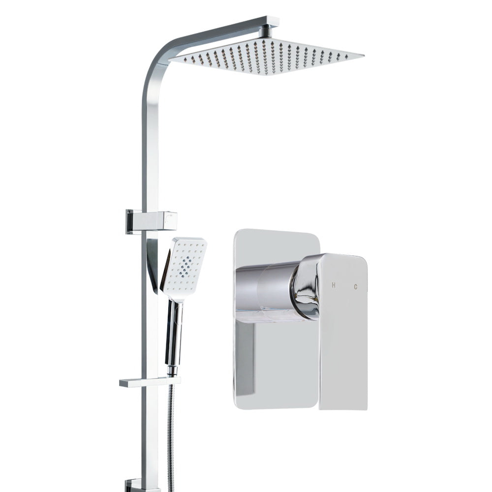 Cefito WELS 10'' Rain Shower Head Mixer Square Handheld High Pressure Wall Chrome | Auzzi Store