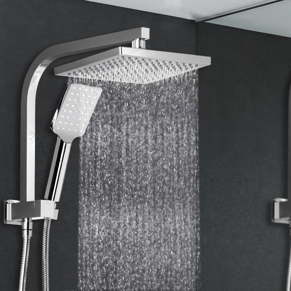 Cefito WELS 8'' Rain Shower Head Set Square Handheld High Pressure Wall Chrome | Auzzi Store