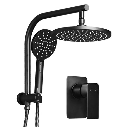 Cefito WELS 9'' Rain Shower Head Mixer Round Handheld High Pressure Wall Black | Auzzi Store