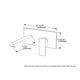 Cefito WELS Bathroom Tap Wall Square Black Basin Mixer Taps Vanity Brass Faucet | Auzzi Store