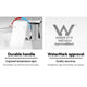 Cefito WELS Bathroom Tap Wall Square Silver Basin Mixer Taps Vanity Brass Faucet | Auzzi Store