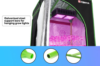 Certa Hydroponic Indoor Grow Tent (120 x 120 x 200cm) | Auzzi Store