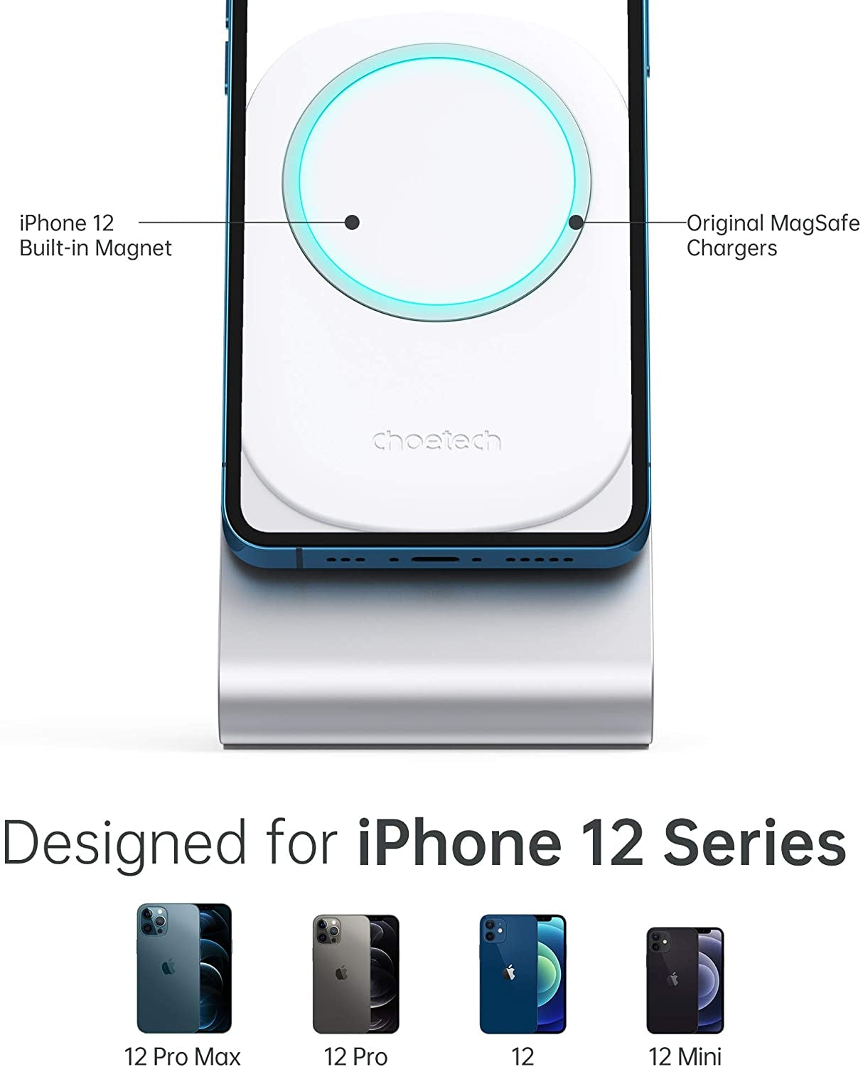 Choetech H046 Phone Stand For MagSafe Charger Aluminum (Stand Only) | Auzzi Store