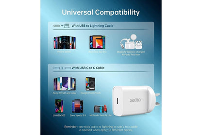 Choetech Q5004 PD Fast Type C Wall Charger 20W | Auzzi Store