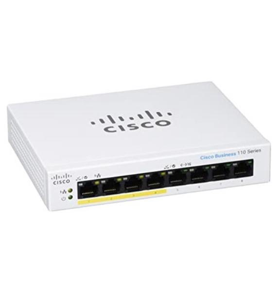 Cisco CBS110 8-Port GE Unmanaged Switch with Partial PoE | Auzzi Store