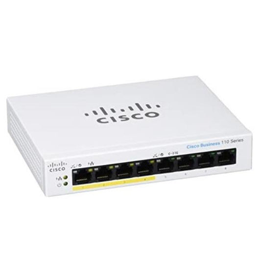 Cisco CBS110 8-Port GE Unmanaged Switch with Partial PoE | Auzzi Store