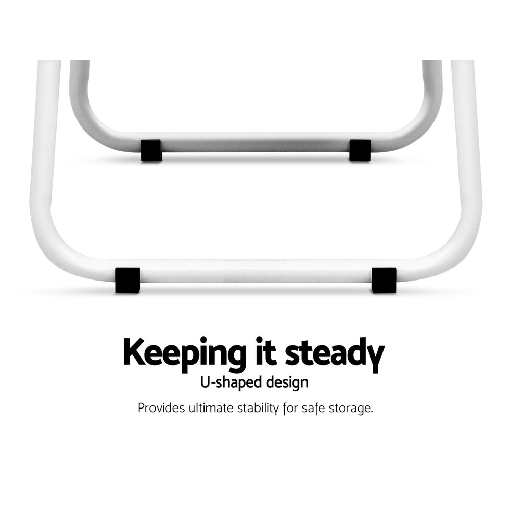 Closet Storage Rack Clothes Hanger Shelf Garment Rail Stand Wardrobe Organiser White | Auzzi Store