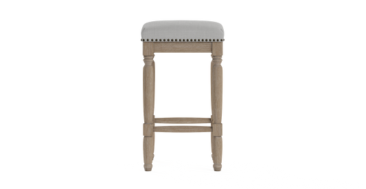 Brosa Clovis Set of 2 Counter Stools (Cloud Grey, 65cm)