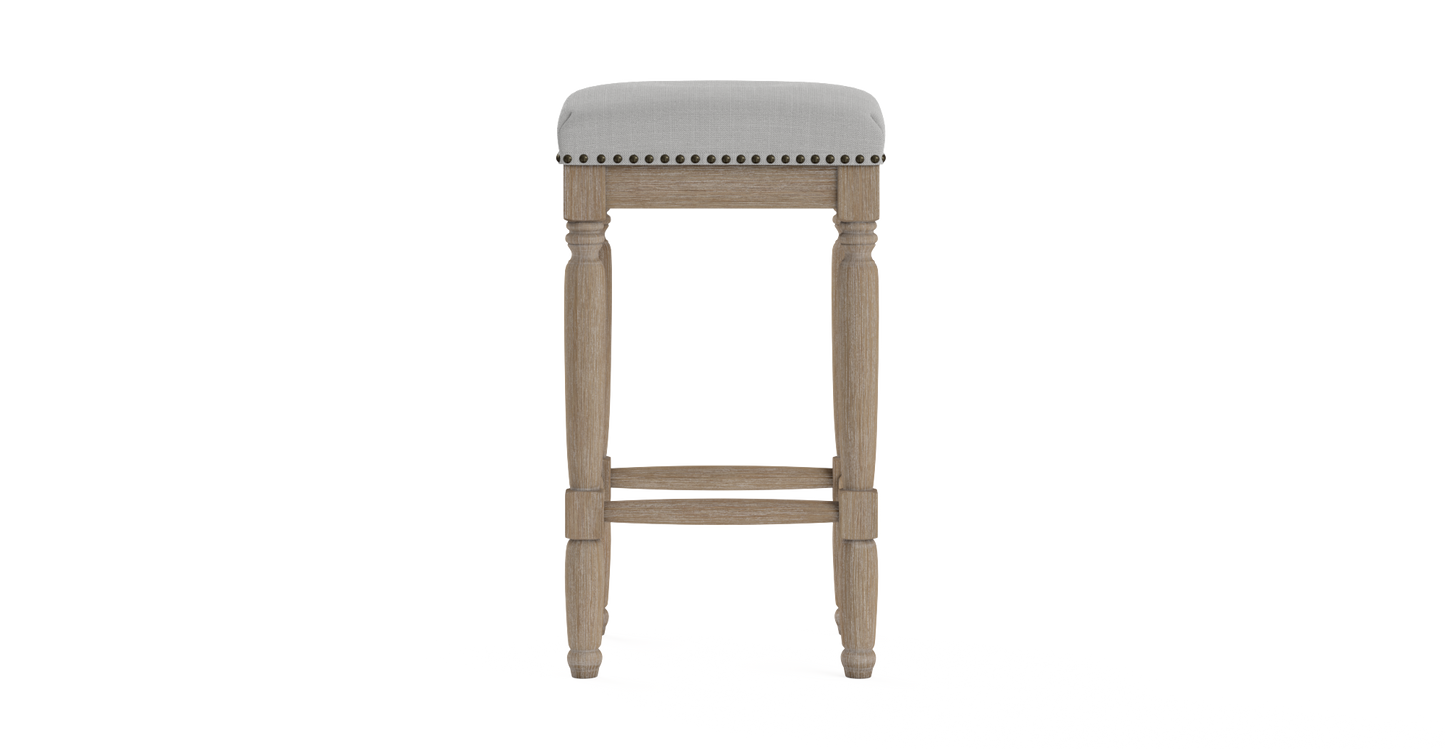 Brosa Clovis Set of 2 Counter Stools (Cloud Grey, 65cm)