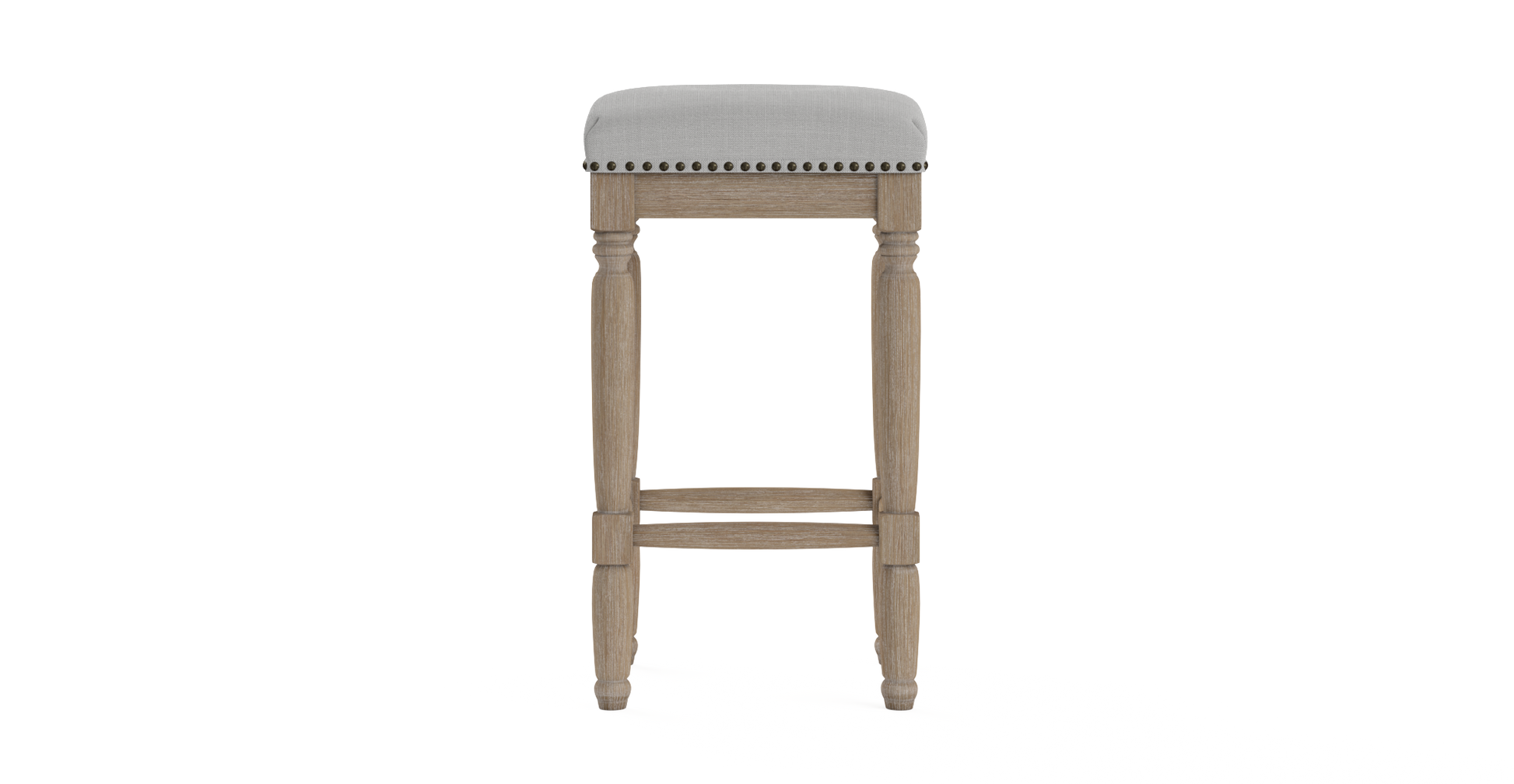 Brosa Clovis Set of 2 Counter Stools (Cloud Grey, 65cm)