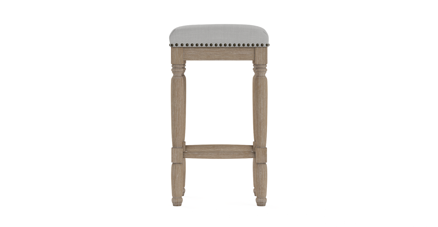 Brosa Clovis Set of 2 Counter Stools (Cloud Grey, 65cm)