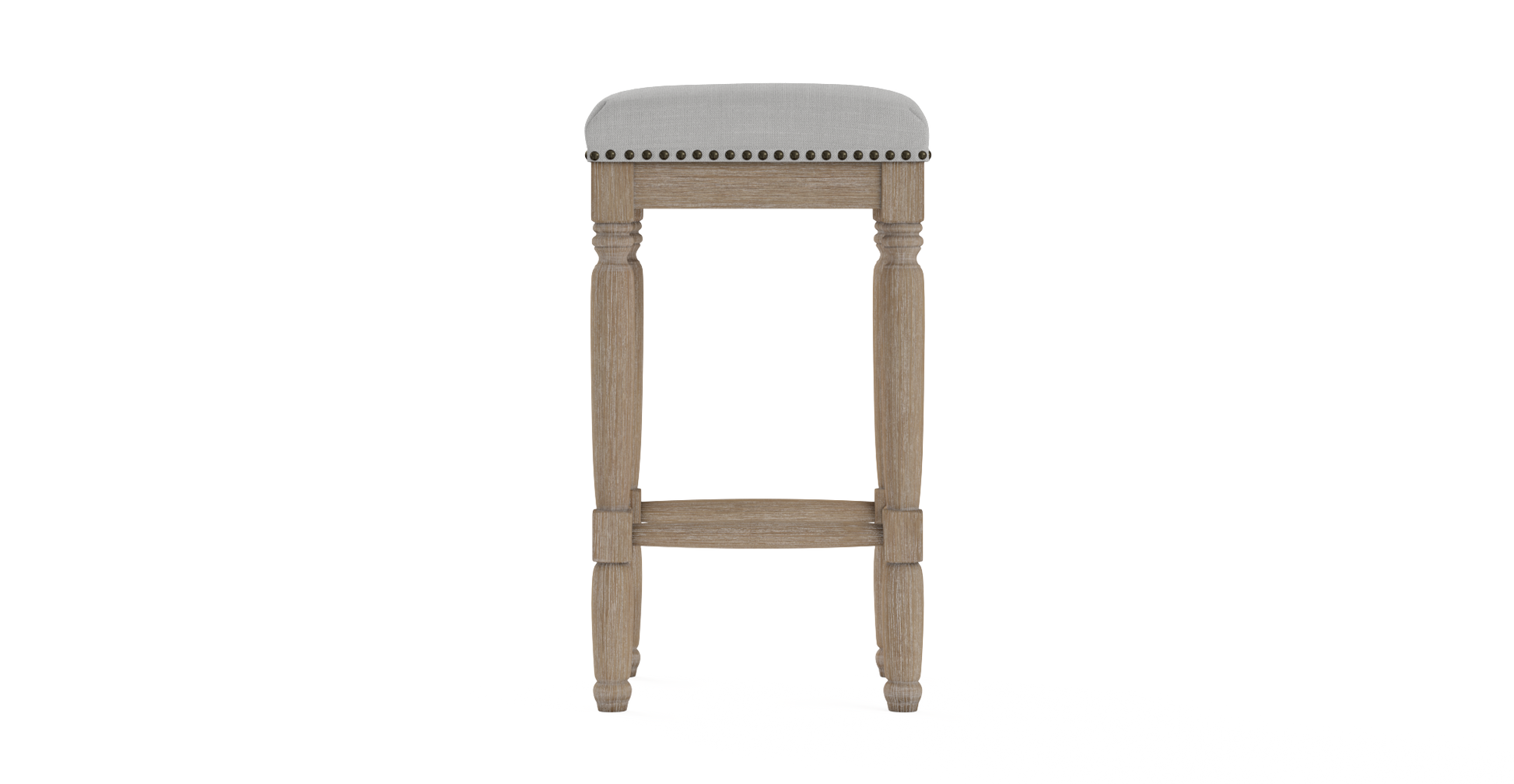 Brosa Clovis Set of 2 Counter Stools (Cloud Grey, 65cm)