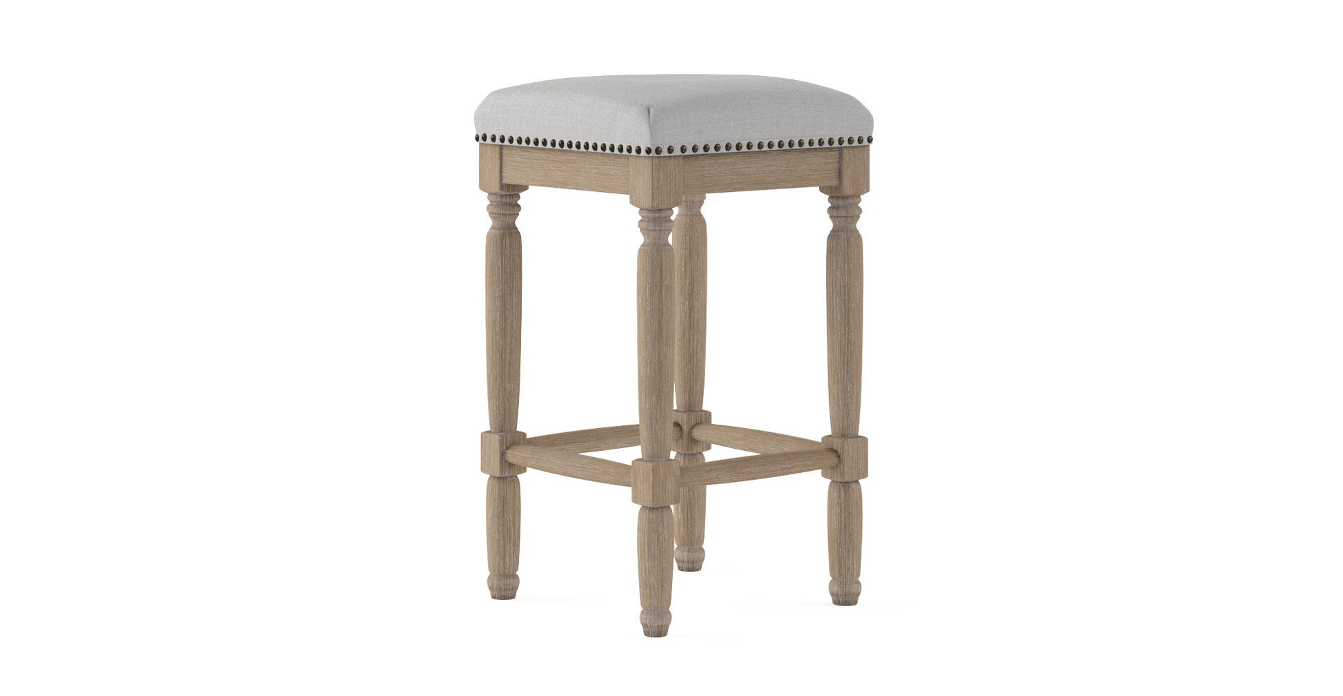 Brosa Clovis Set of 2 Counter Stools (Cloud Grey, 65cm)