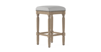 Brosa Clovis Set of 2 Counter Stools  - Cloud Grey, 65cm