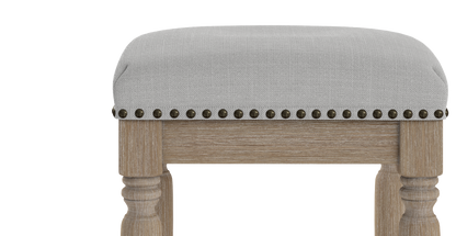 Brosa Clovis Set of 2 Counter Stools (Cloud Grey, 65cm)