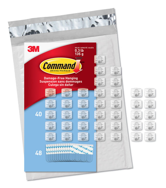 Command CL806-45NA Mini Light, 54 Strips (Easy to Open Packaging), 45 Clips, Clear | Auzzi Store