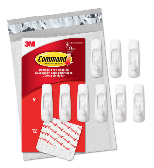 Command Medium Utility Value Pack, 9 Hooks and 12 Strips, GP001-9NA | Auzzi Store