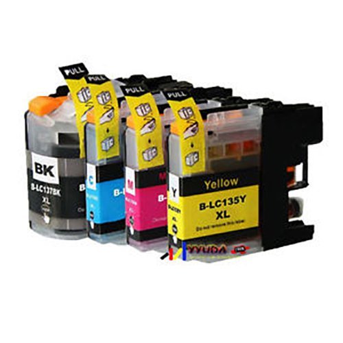 Compatible Premium Ink Cartridges LC137XL / LC135XL  Set of 4 - Bk/C/M/Y  - for use in Brother Printers | Auzzi Store