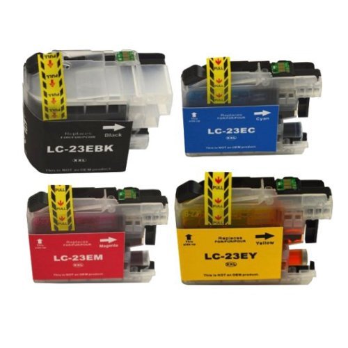 Compatible Premium Ink Cartridges LC23E  Set of 4  - Bk/C/M/Y - for use in Brother Printers | Auzzi Store