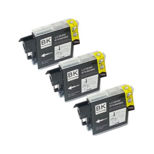Compatible Premium Ink Cartridges LC39BK  Black Triple Pack - for use in Brother Printers | Auzzi Store