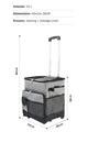 Cooler Picnic Bag Trolley Thermally Insulated - 36L - 60 cans - Grey - Drinks Food Cool Bag Rainproof | Auzzi Store
