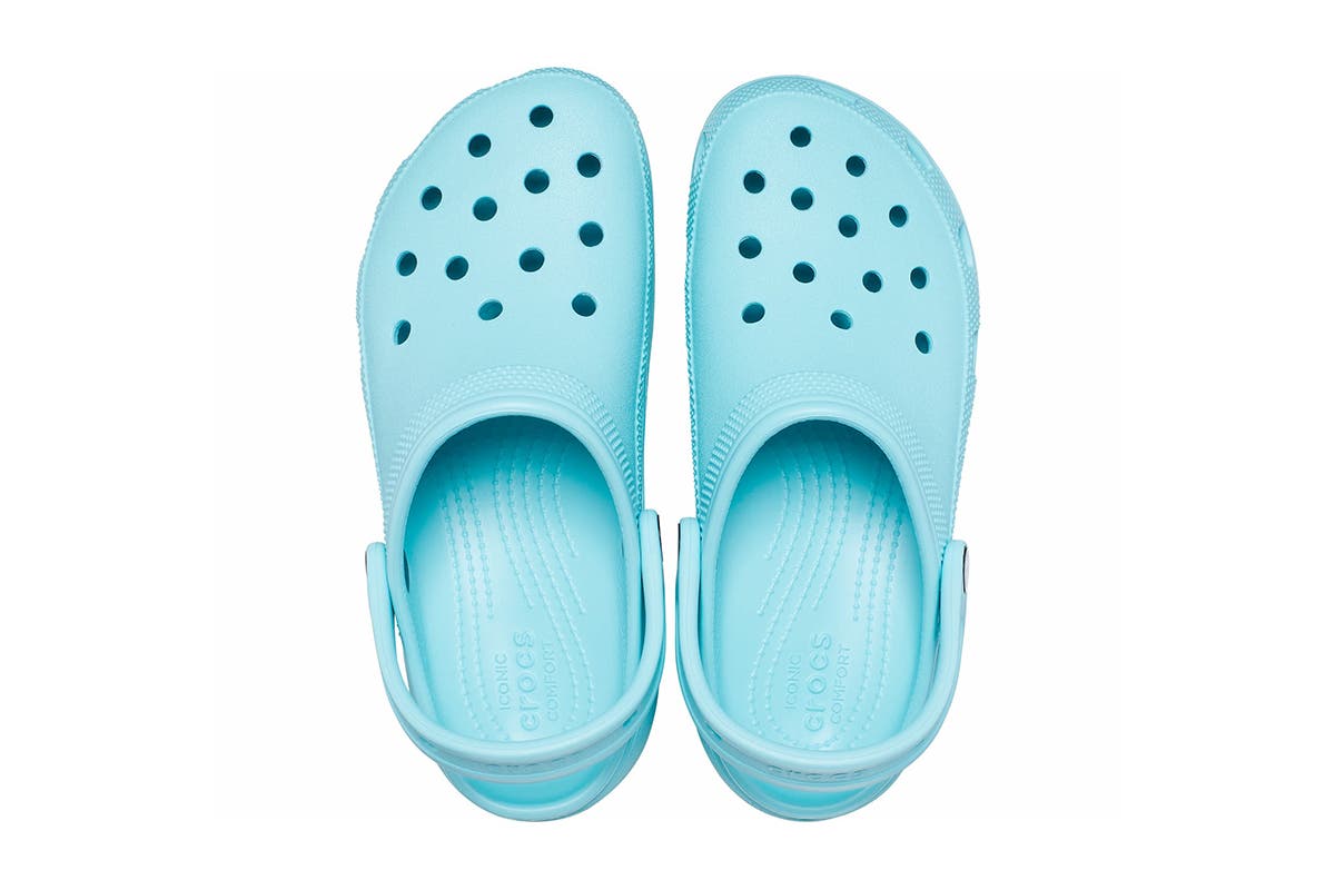 Crocs Women's Classic Platform Clog Sandals (Pure Water) | Auzzi Store
