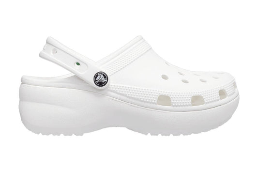 Crocs Women's Classic Platform Clog Sandals (White) | Auzzi Store