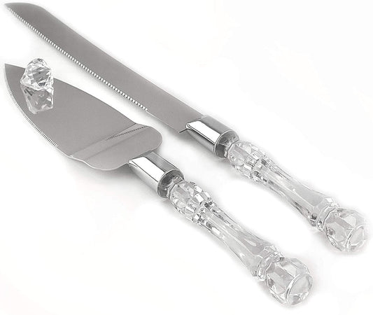 Cutting Cake Knife and Silver Blade Cake Server Set Wedding Anniversary Engagement Birthday Party Gift Boxed | Auzzi Store