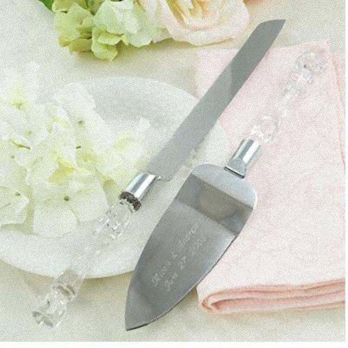 Cutting Cake Knife and Silver Blade Cake Server Set Wedding Anniversary Engagement Birthday Party Gift Boxed | Auzzi Store