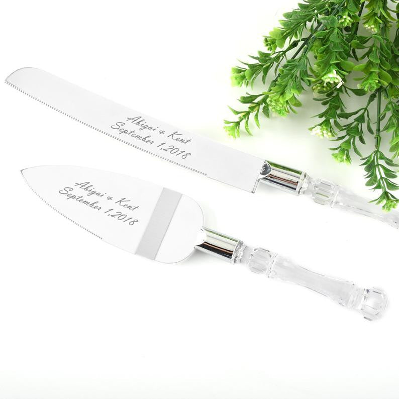 Cutting Cake Knife and Silver Blade Cake Server Set Wedding Anniversary Engagement Birthday Party Gift Boxed | Auzzi Store
