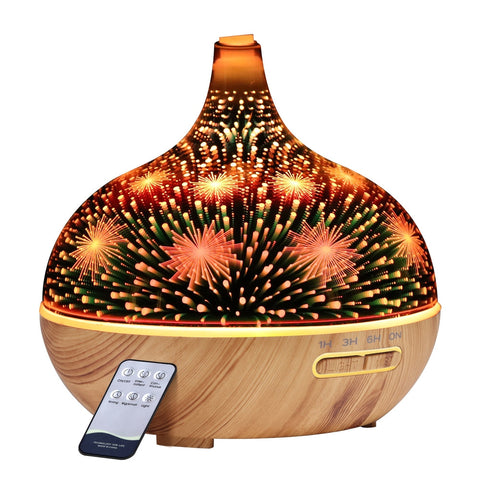 DEVANTI Aroma Aromatherapy Diffuser 3D LED Night Light Firework Air Humidifier Purifier 400ml Remote Control | Auzzi Store