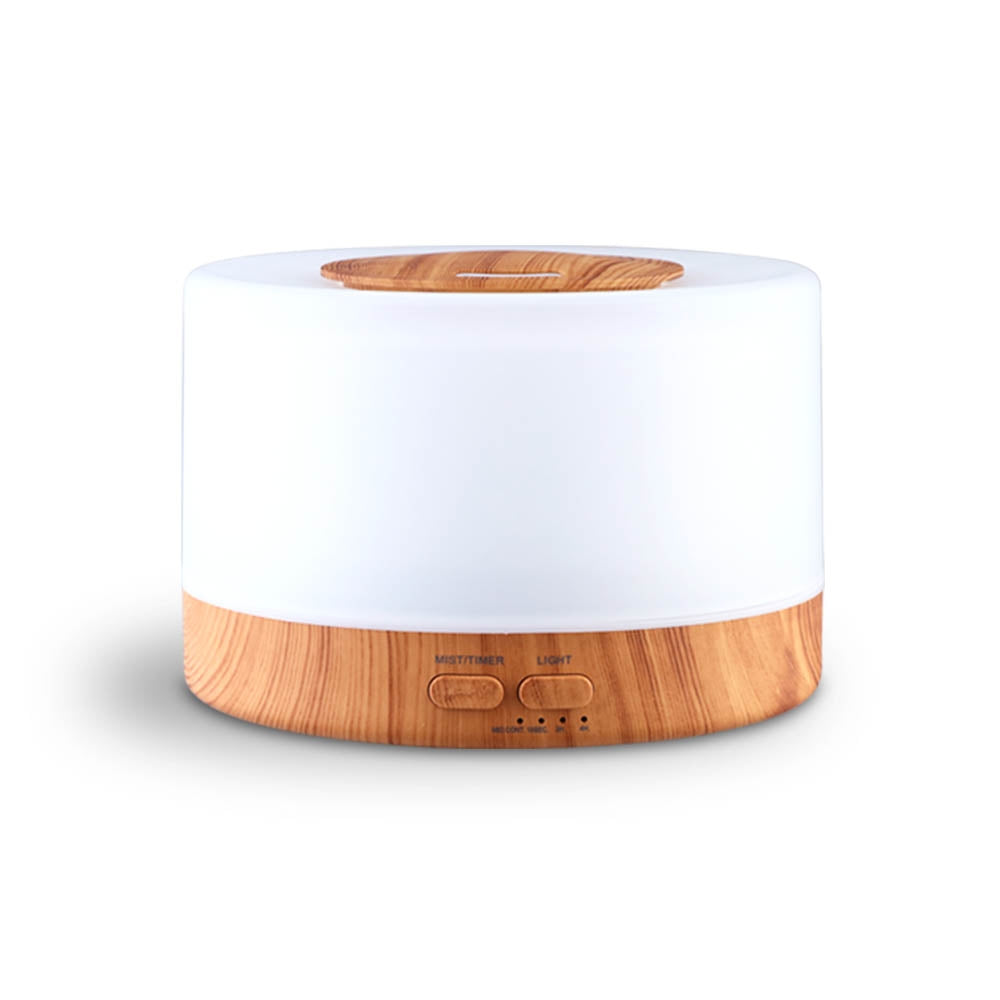 DEVANTI Aroma Diffuser Aromatherapy LED Night Light Air Humidifier Purifier Round Light Wood Grain 500ml Remote Control | Auzzi Store