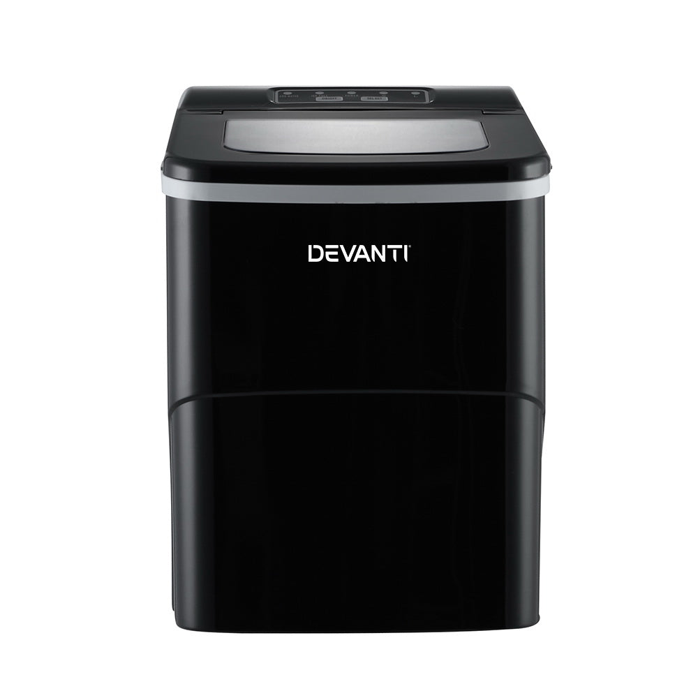 DEVANTi Portable Ice Cube Maker Machine 2L Home Bar Benchtop Easy Quick Black | Auzzi Store