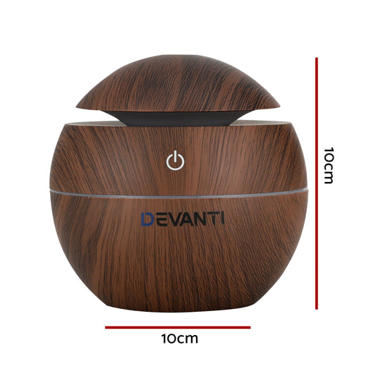 Devanti Aroma Diffuser Aromatherapy Dark Wood 130ml – view 2