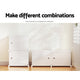 Artiss Shoe Rack DIY Set of 2 Storage Cube Stackable White – view 8 - Auzzistore