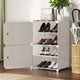 Artiss Shoe Rack DIY Set of 2 Storage Cube Stackable White - Auzzistore