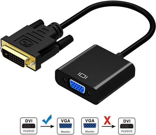 DVI to VGA Adapter,ABLEWE 1080p Active DVI-D to VGA Adapter Converter 24+1 Male to Female Adapter | Auzzi Store