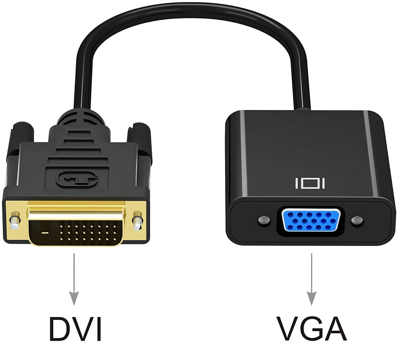 DVI to VGA Adapter,ABLEWE 1080p Active DVI-D to VGA Adapter Converter 24+1 Male to Female Adapter | Auzzi Store