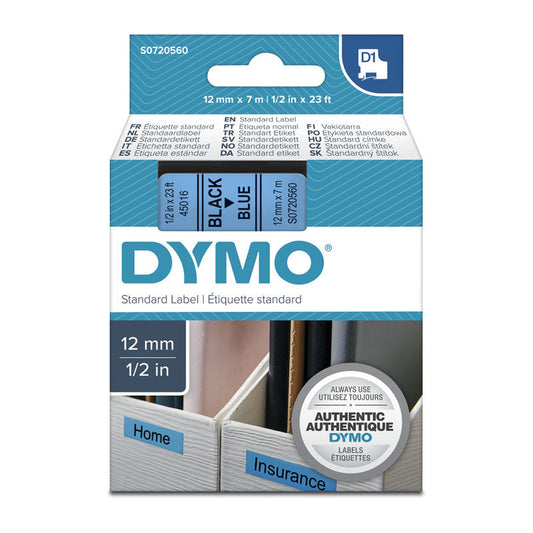 DYMO Black on Blue 12mmx7m Tape | Auzzi Store