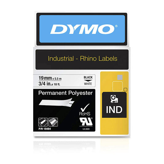 DYMO Black on White 19mm Tape | Auzzi Store