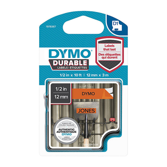 DYMO Dur Black on Orn 12mm x 3m | Auzzi Store