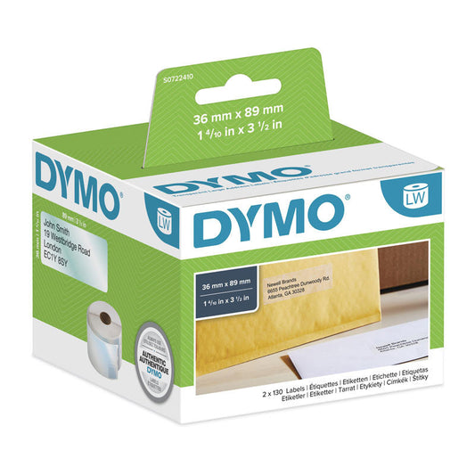 DYMO LW 36mm x 89mm Clear | Auzzi Store