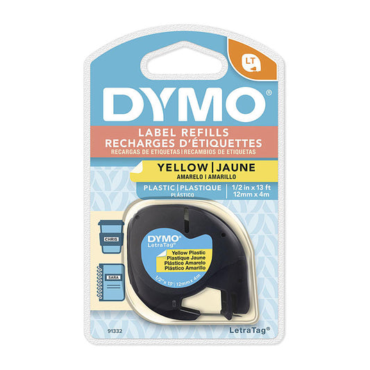 DYMO Light Plastic 12mm x 4m Yell | Auzzi Store
