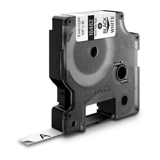 DYMO Rhino Py Label 9mm Black/White | Auzzi Store