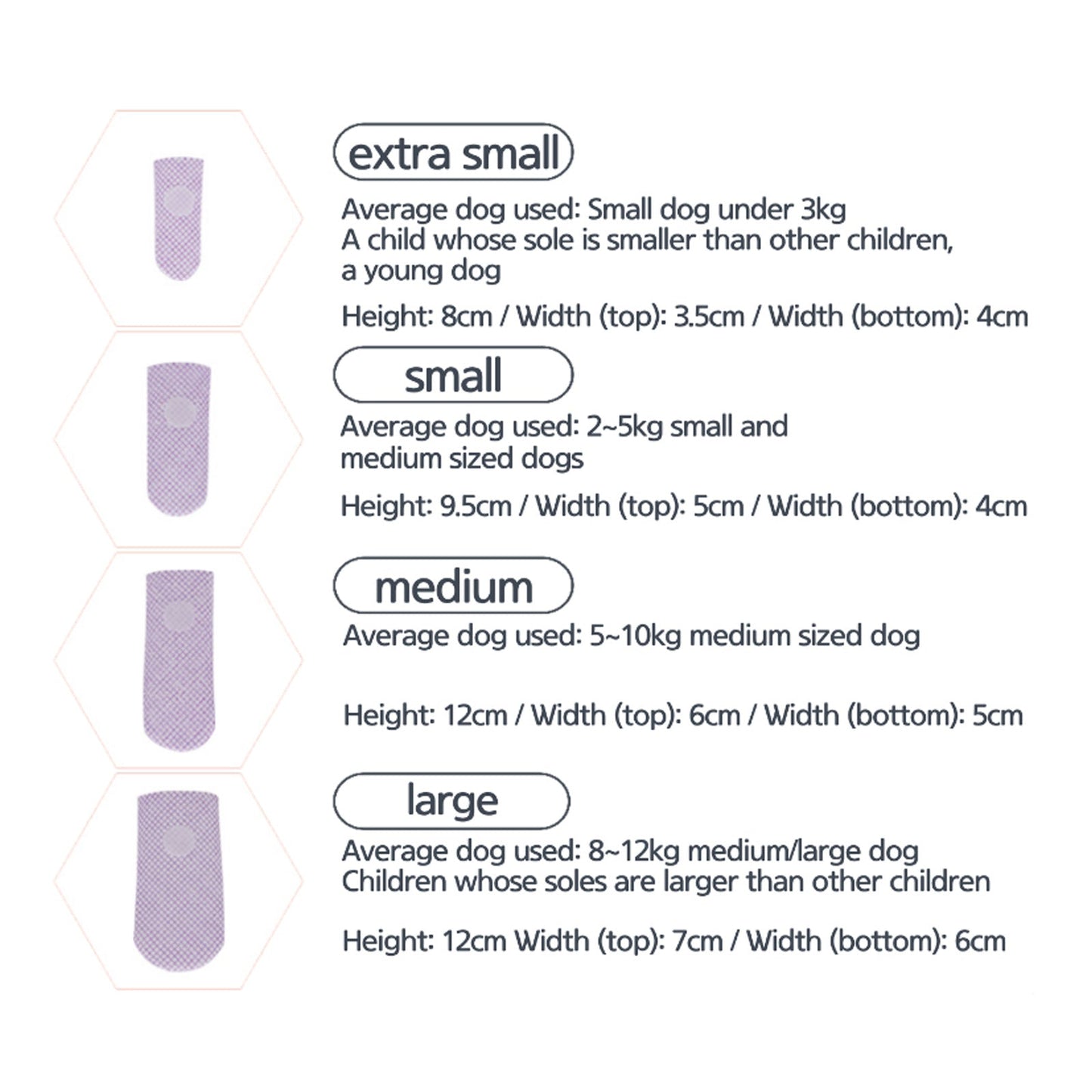 Daeng Daeng Shoes 28pc M Violet Dog Shoes Waterproof Disposable Boots Anti-Slip Socks | Auzzi Store