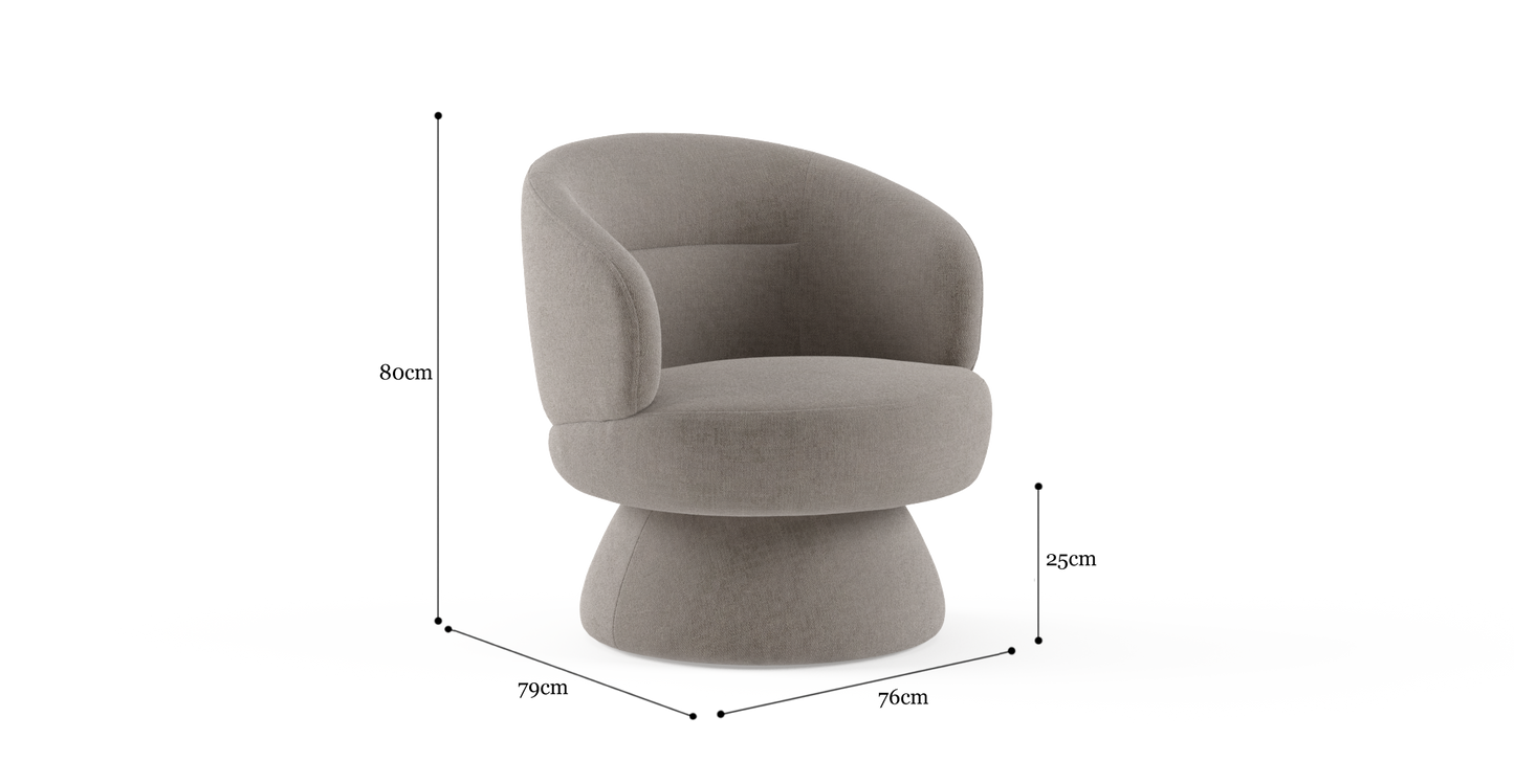 Brosa Dame Swivel Accent Chair (Fawn)